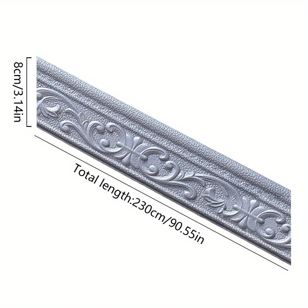 3D Self-adhesive Foam Wall Trim Strip Door Frame Edge Corner Accent Qme