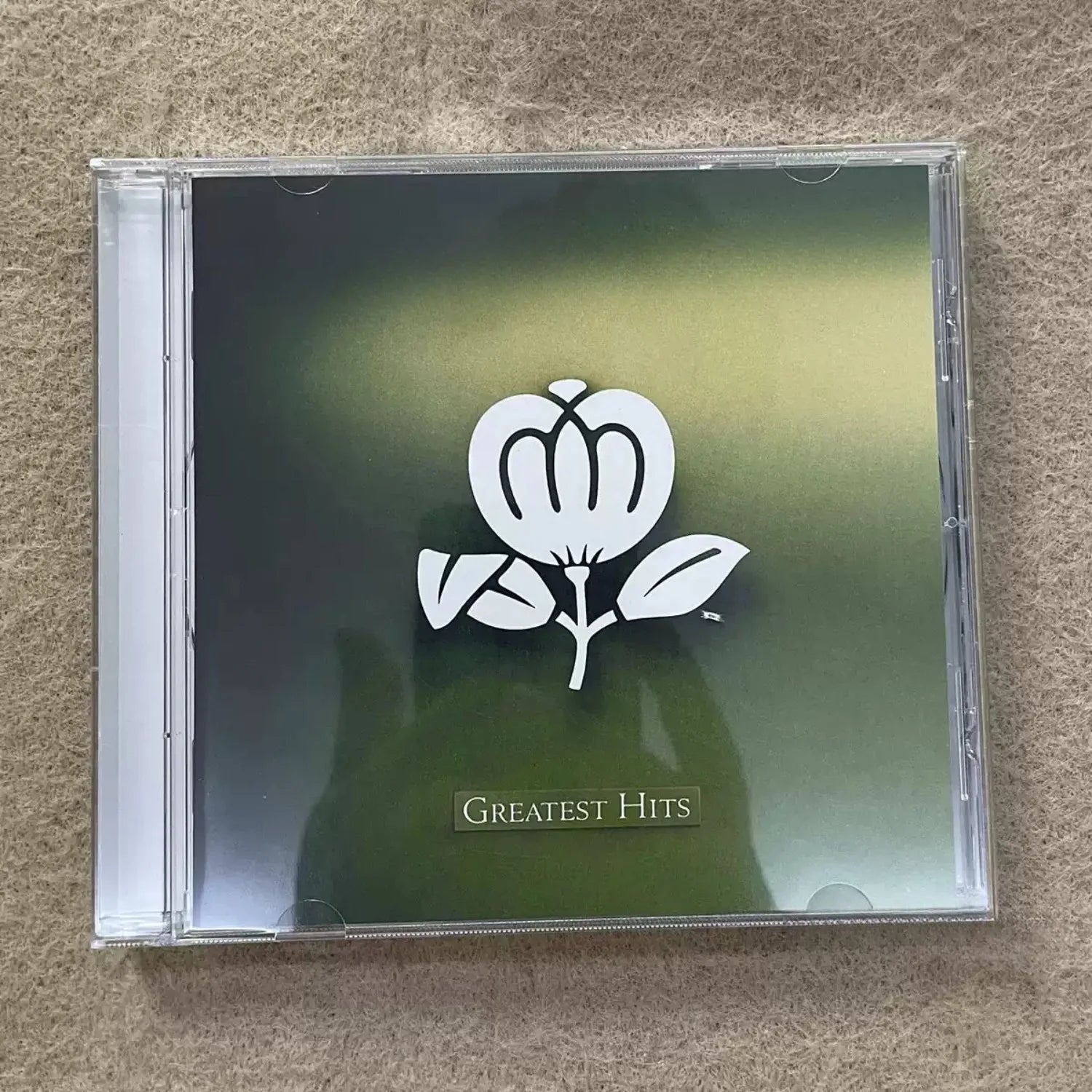 Classic Western Rock Greatest Hits CD, Gradient Green Background Symbol Cover, Retro Lyrical Golden Tracks Collection Qme Greatest Hits