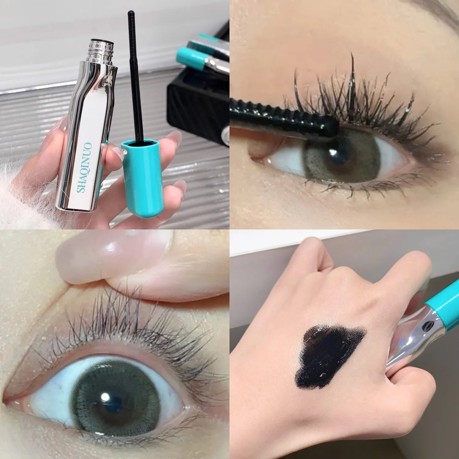 SHAQINUO Curly Black Sun Flower Mascara Makeup Remover All Day Qme