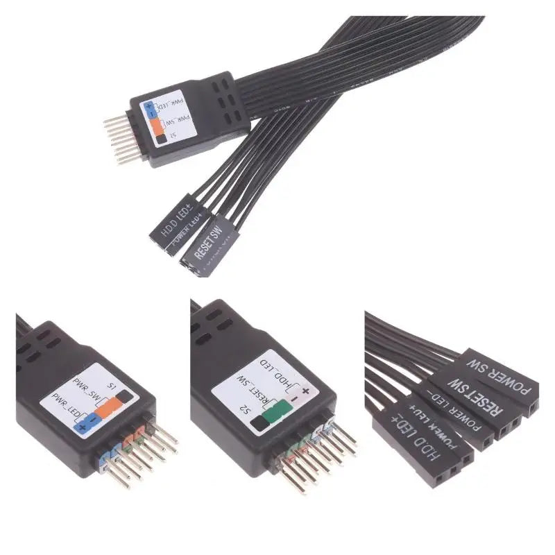 Flexible 9Pin Motherboard Header Extension Cable 20 30 Flat Design Qme