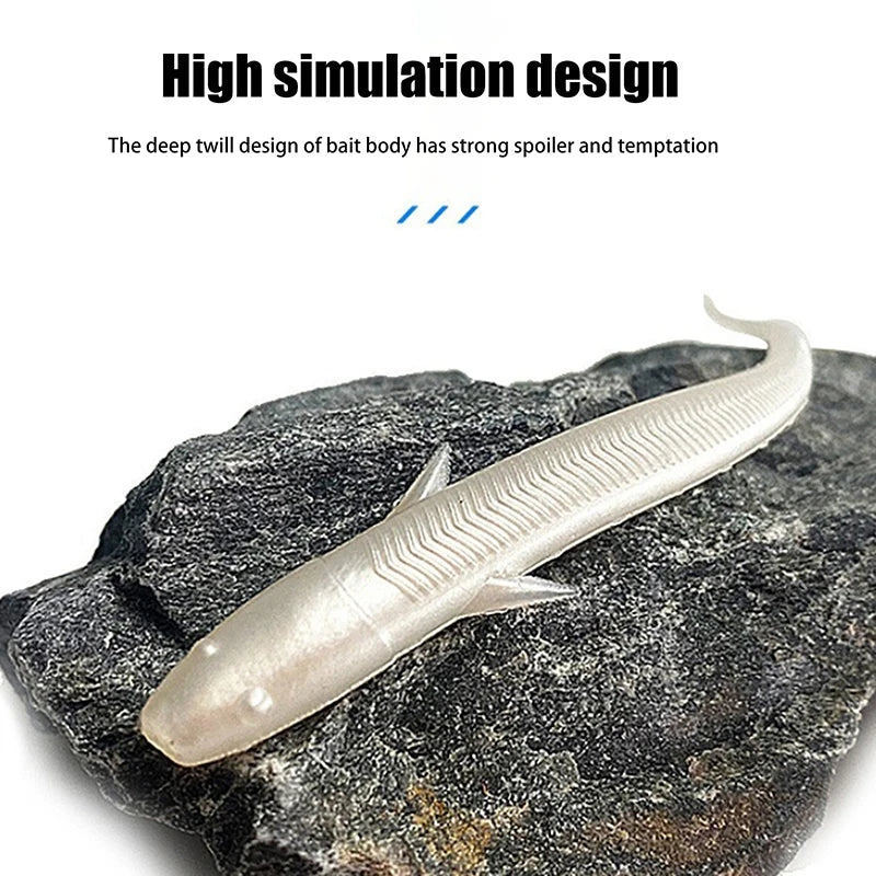 Bionic Small Fish Silicone Soft Fishing Lure Artificial Loach Bait Qme