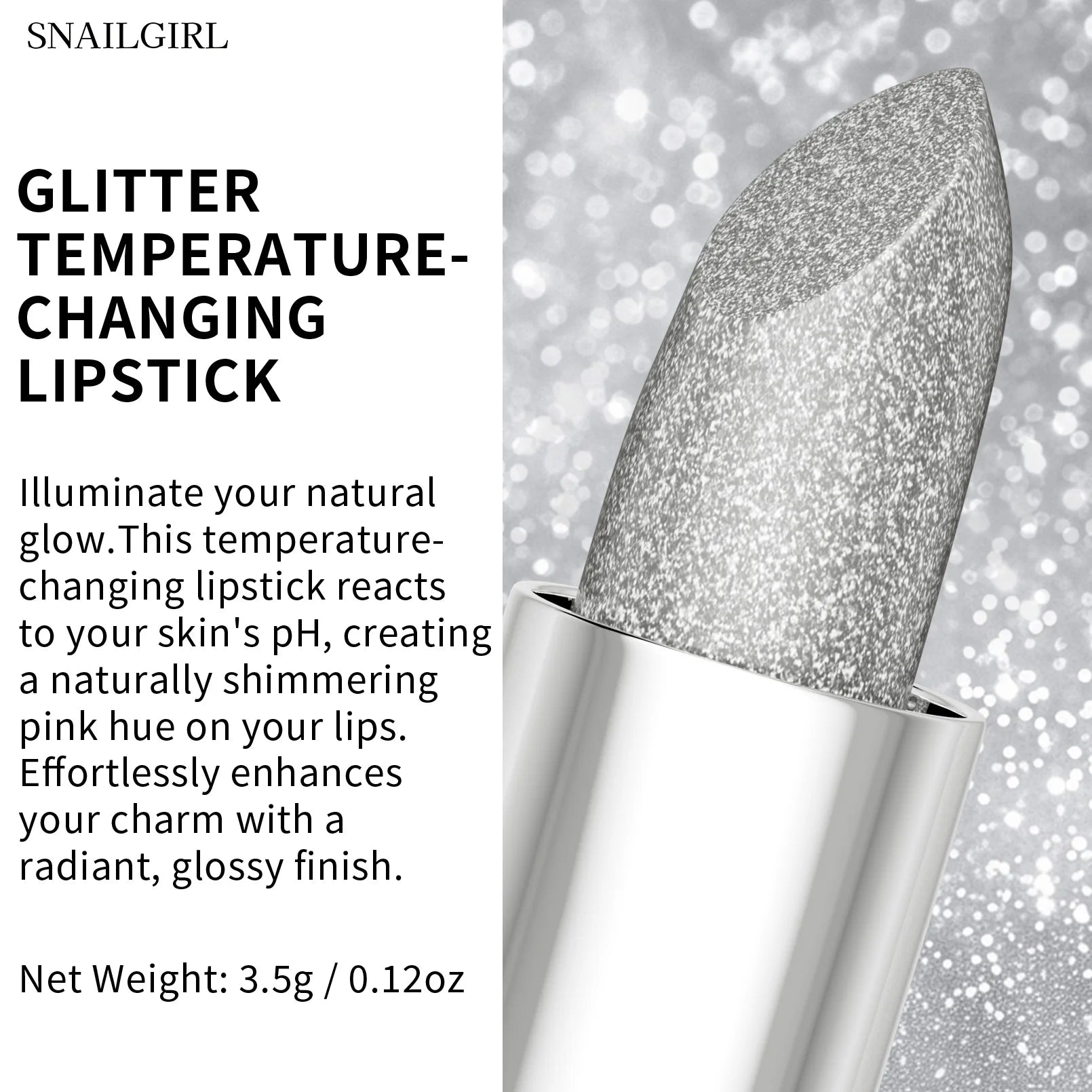 Temperature Color Changing Glitter Lipstick Waterproof Long Lasting Moisturizing Velvet Matte Lip Tint Red Pink Sexy Lips Makeup Qme