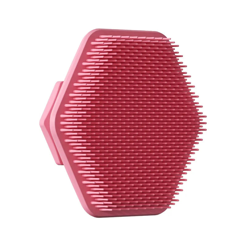 Silicone Facial Cleansing Brush Men Deep Scrub Shave Massage Tool Qme Pink