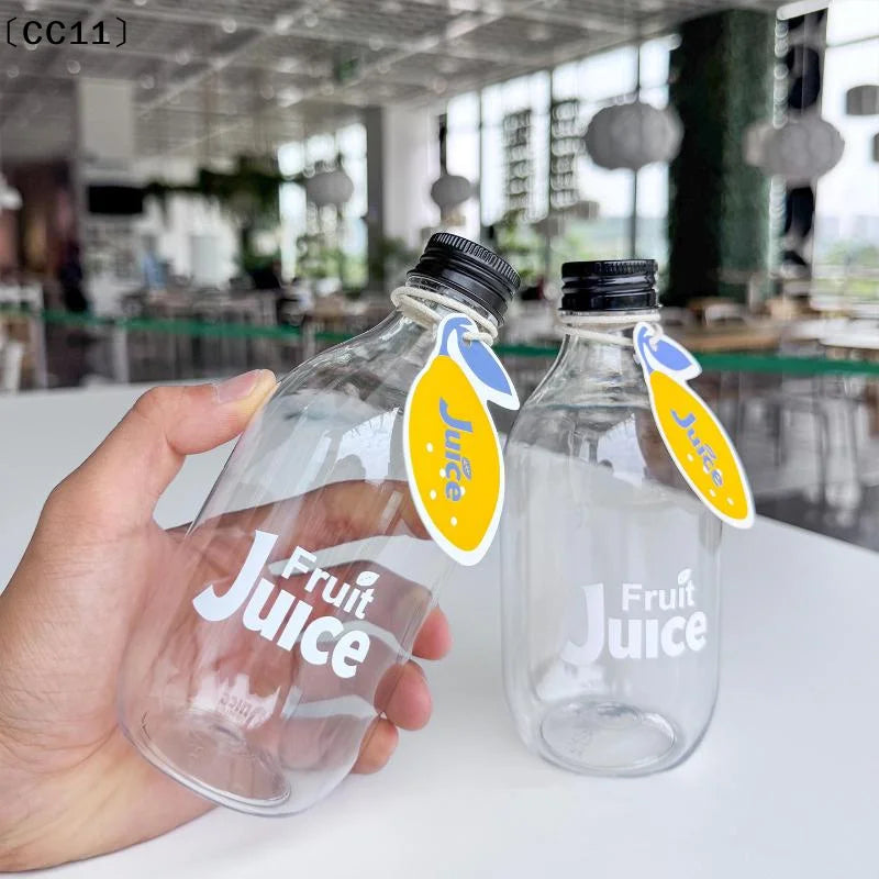 Plastic Juice Bottles Caps Long-lasting Spill-proof Clear Milk More Qme