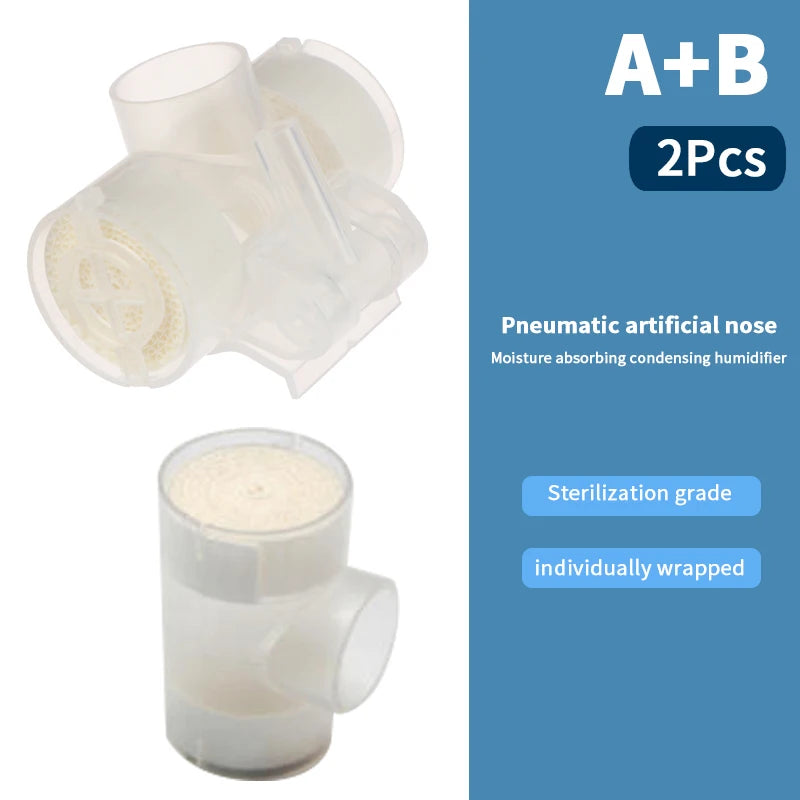 1 2 3 Medical Disposable Artificial Nose Heat Moisture Exchangers Qme 2Pcs A B