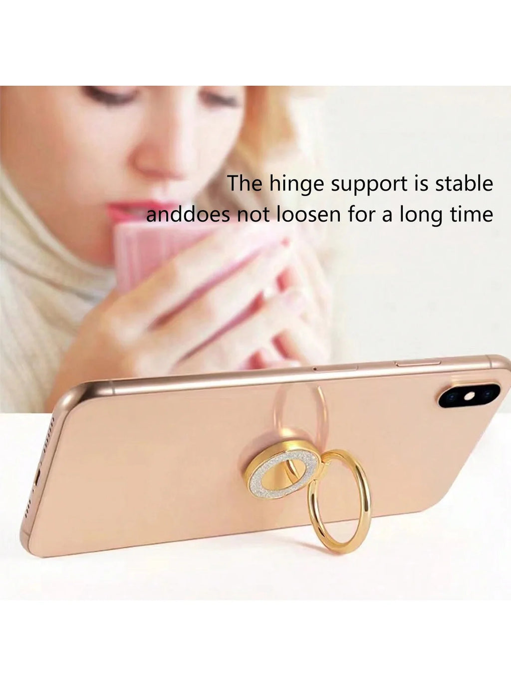 Round Foldable Zinc Alloy Phone Ring Holder 360 1 Rotating Magnetic Qme