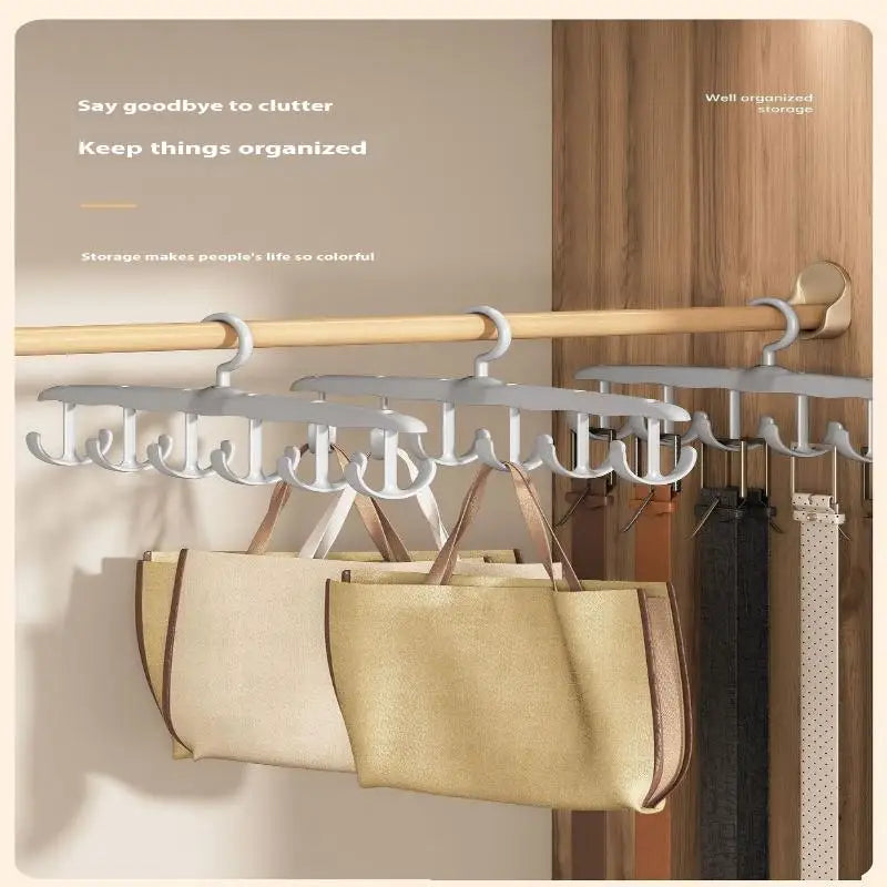 Portable Home Dorm Storage 12-Hook Rotating Hanger Space-saving Qme