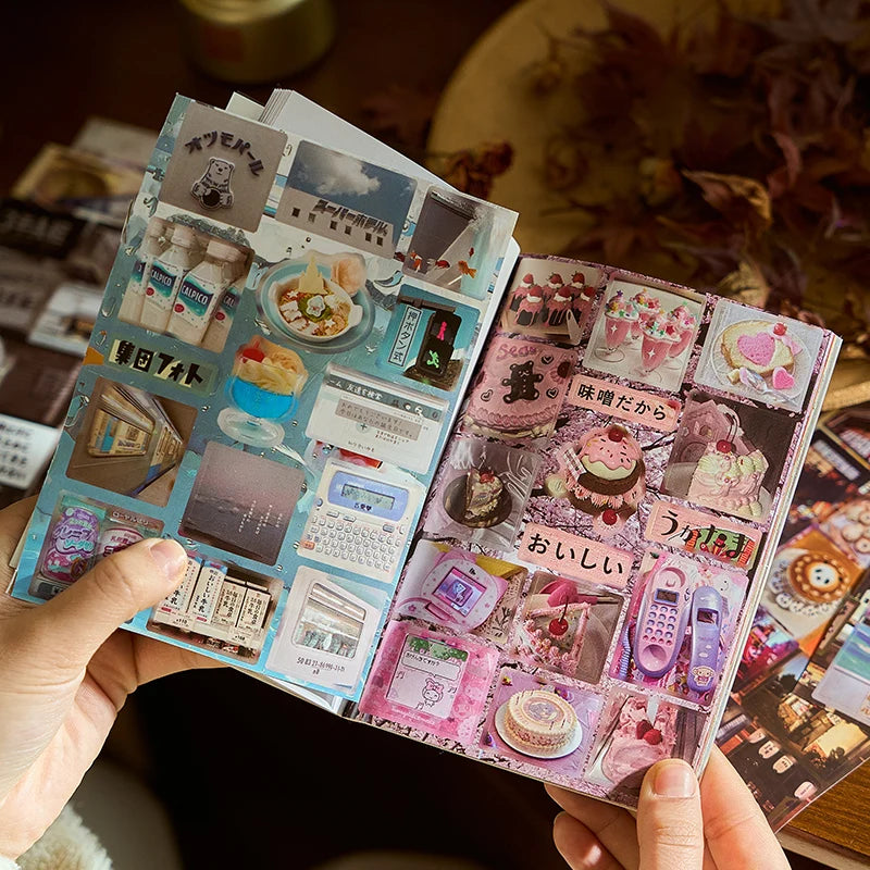 20 sheets Japanese Stationery Sticker Book Laptop Journal Creative Decorative Scrapbook Cartoon Stickers Kids School Account Qme