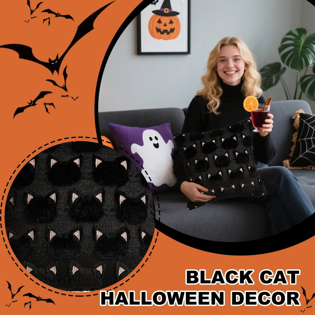 Halloween Pillow Covers Decorations Throw Decorative Pillowcase Couch Qme