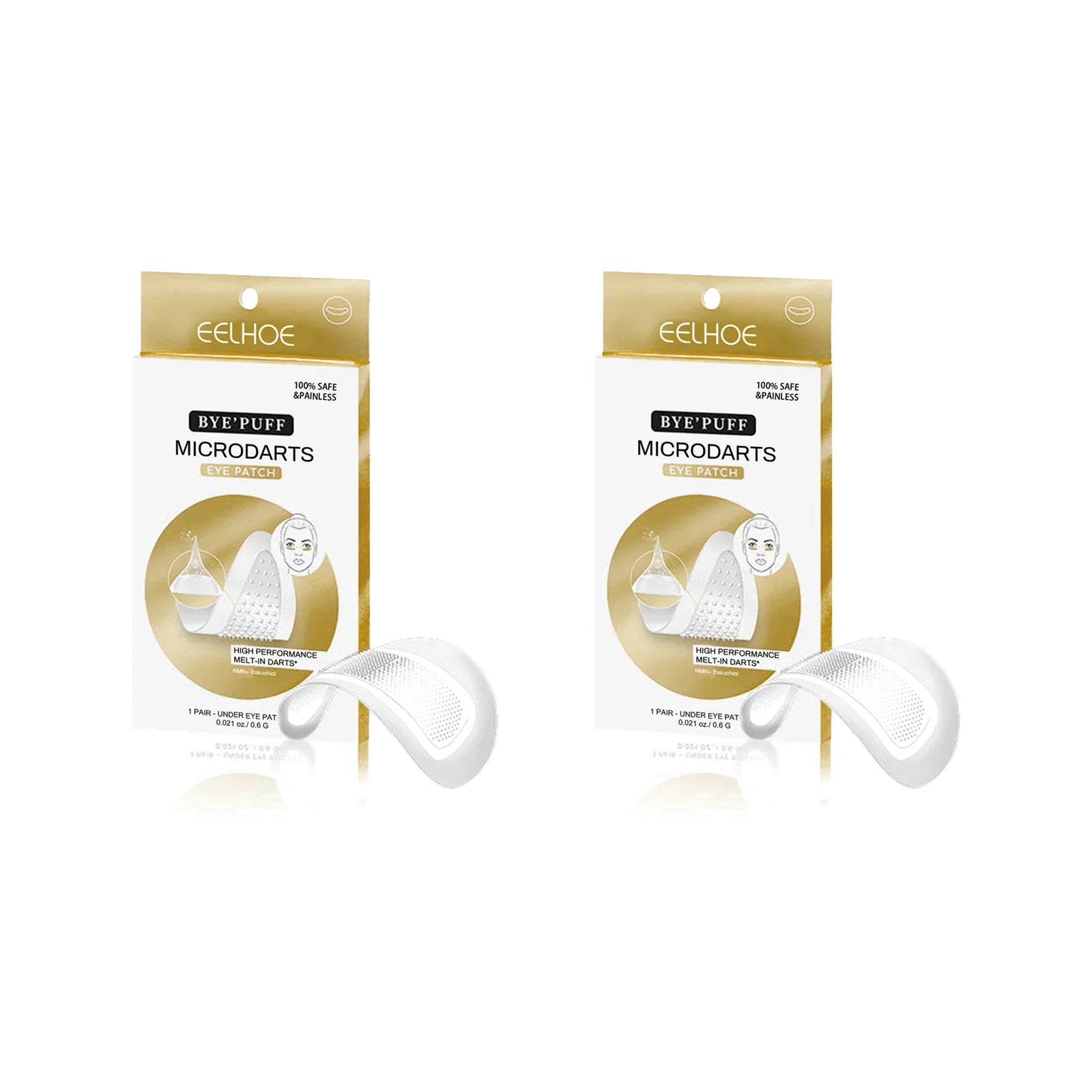 Hyaluronic Acid Microneedle Eye Patches Reduces Dark Circles & Puffiness Fade Fine Lines Under Eyes Nourishes Delicate Eye Skin Qme 2 pairs