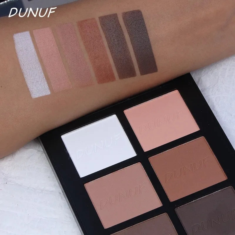 6 Colors Highlight Contouring Powder Palette Face Shadow Contouring Powder Makeup Palette Blusher Face Bronzer Color Cosmetics Qme