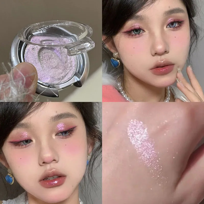 HERORANGE Glowing Charm Monochrome Eyeshadow Palette Pearlescent Qme HR494-04