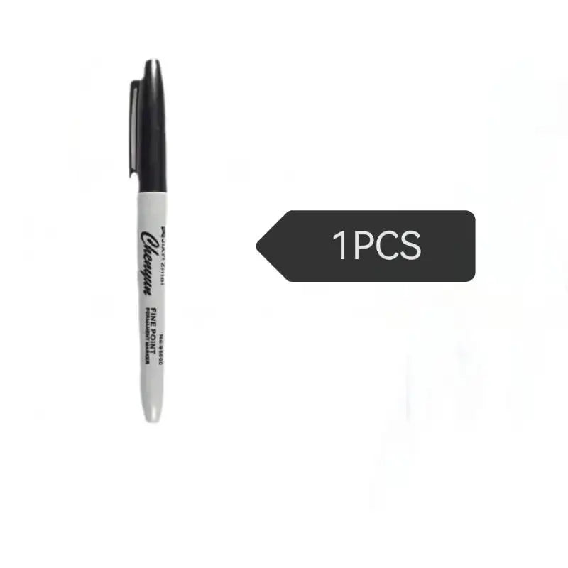 Black Permanent Marker Pens Fine Tip Waterproof Quick Drying Qme A7