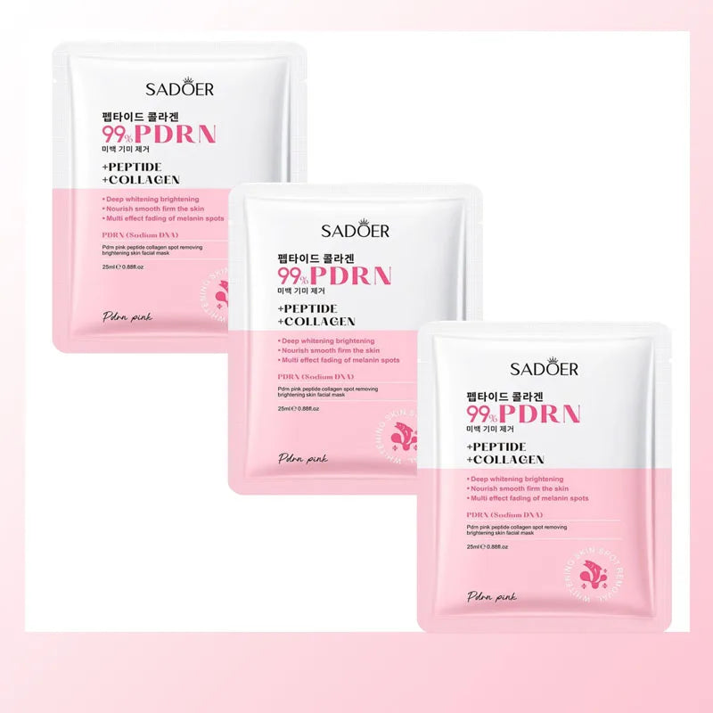 99%PDRN Collagen Face Mask Reduce Wrinkles Shrink Pores Deep Hydrating Overnight Mask Refreshing Brightening Face Skin Care Qme 3pc