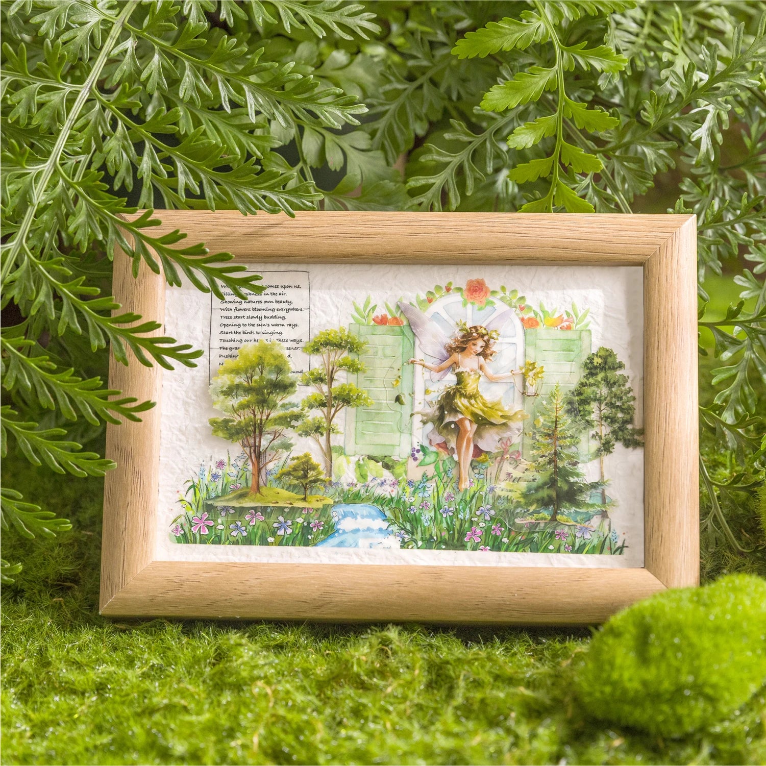 40pcs/pack PET Forest scenery Stickers Aesthetics Stationery DIY Scrapbooking Materials Collage Junk Journal Decor Stickers Qme