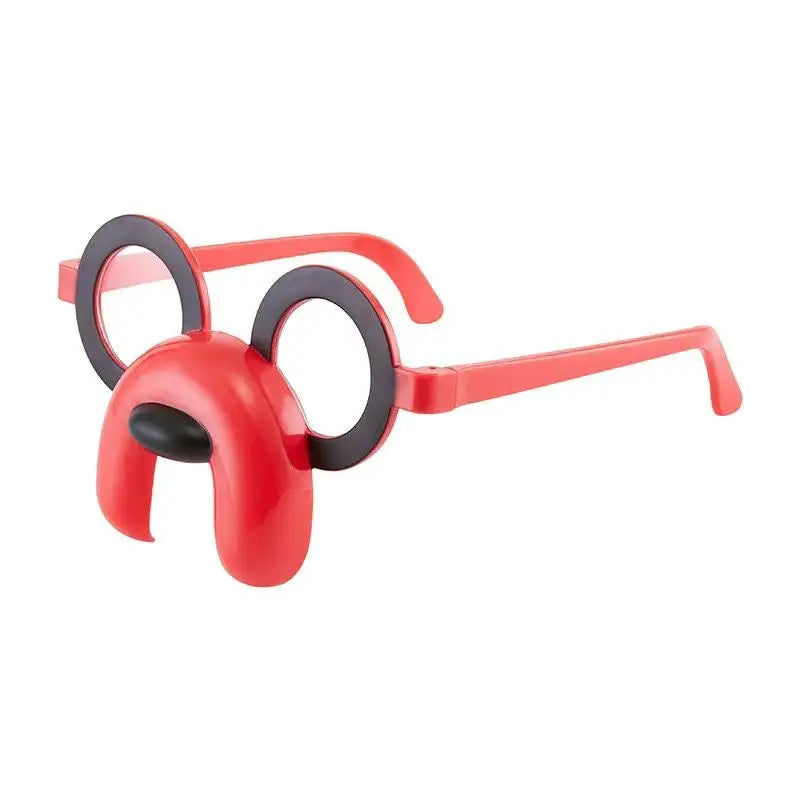 1Pcs Puppy Personality Ball Funny Glasses Pet Fashion Two-dimensional Halloween Glasses Home Festival Party Supplies Qme Red