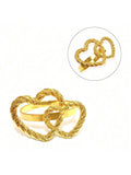 Valentine's Day Napkin Ring Red Heart-shaped Rose Diamond Inlaid Qme Golden Love