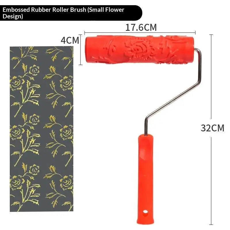 Paint Roller Embossed Rubber Drum Print Roller Paint Liquid Wallpaper Diatom Ooze Painting Tools DIY Furniture Wall Renovation Qme A