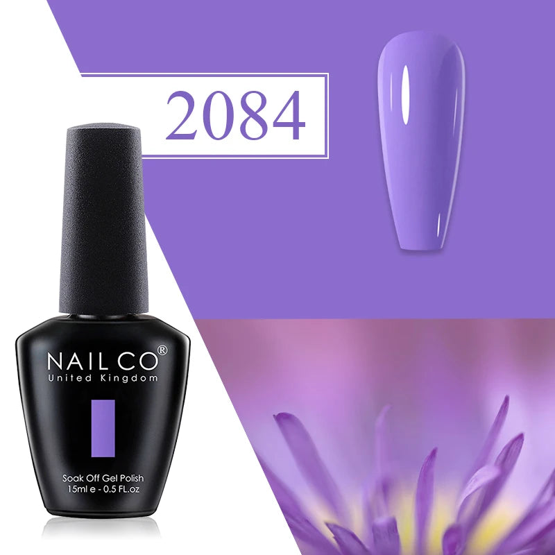 NAILCO Red Gel Nail Polish Wine Purple Semi Permanent Soak Off UV