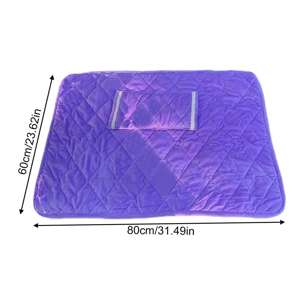Heated Blanket Battery Operated Throw Washable USB Rechargeable Qme Purple CN