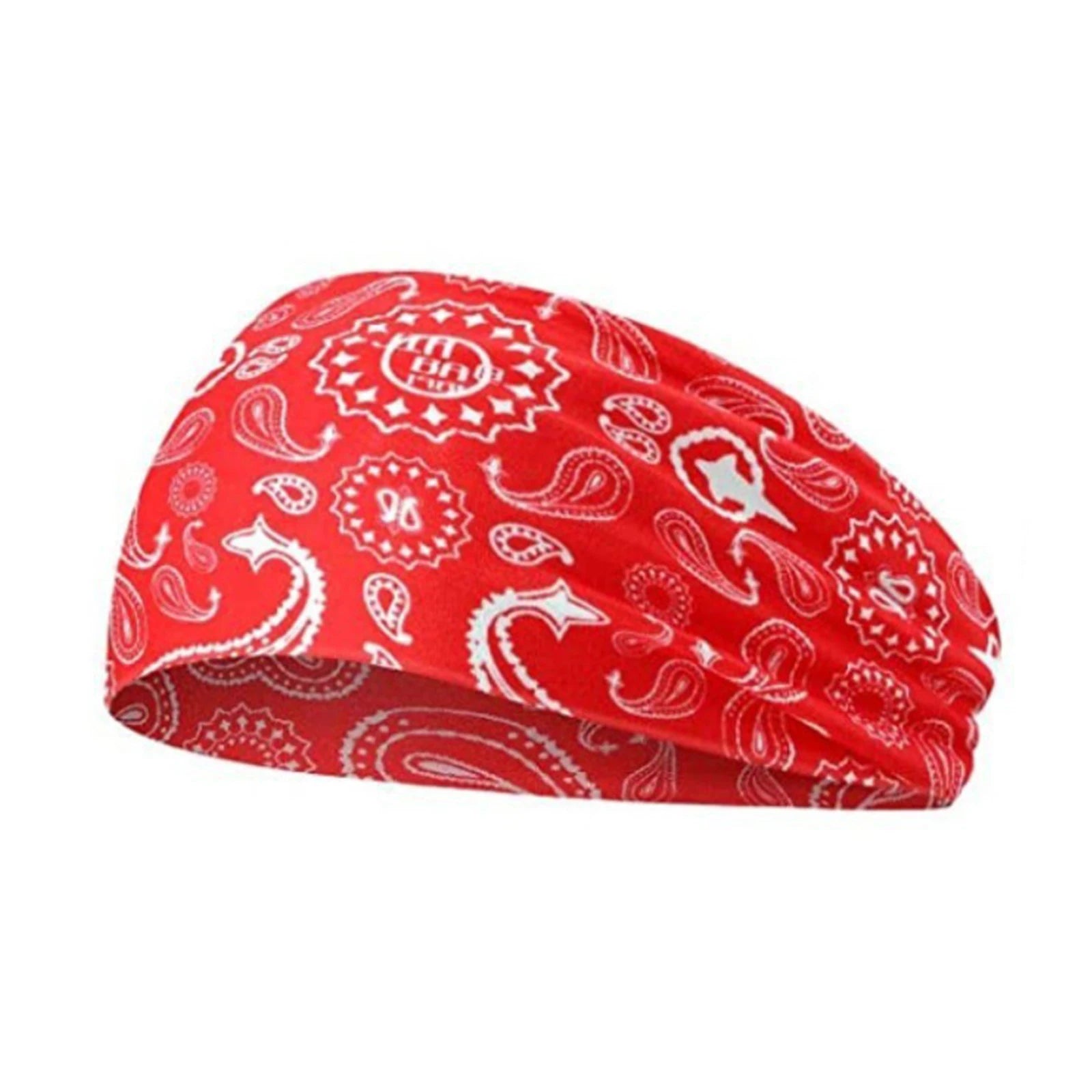 Unisex Ethnic Style Printed Running Fitness Headband for Sports Yoga Sweatproof High Elastic Cotton Fashion Headscarf Accessory Qme H One Size