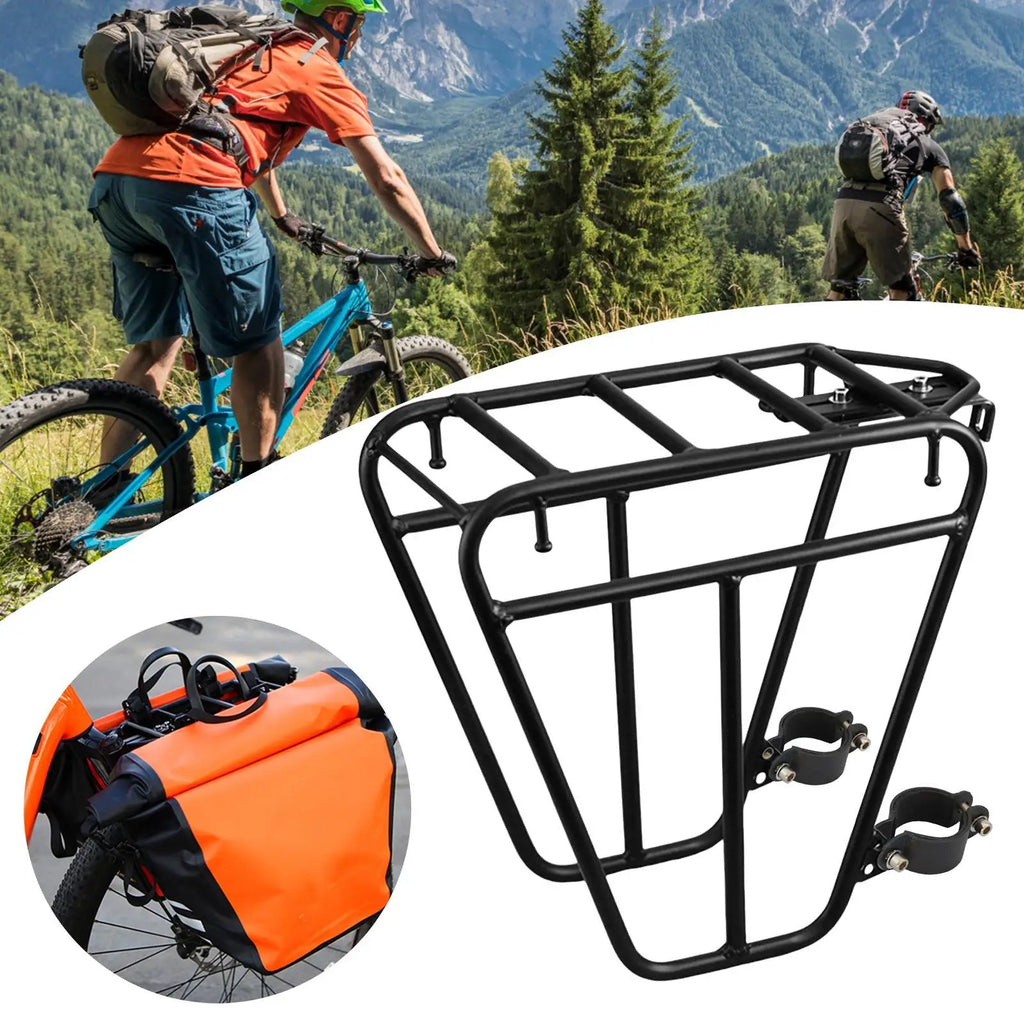 Mountain Bike Front Rack Bike Front Basket Cycling Supplies for Luggage Fishing Fitness Sports Outdoor Activities Family Friends Qme