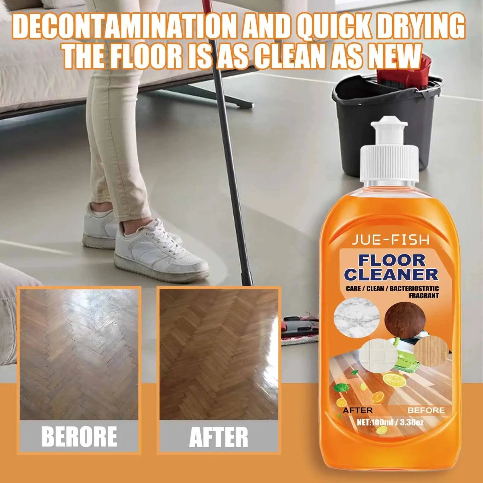 Floor Polishing Agent Dirt Stain Removal Wooden Floor Renovating Ceramic Tiles Polishing Brighten Ceramic Tiles Cleaning Liquid Qme