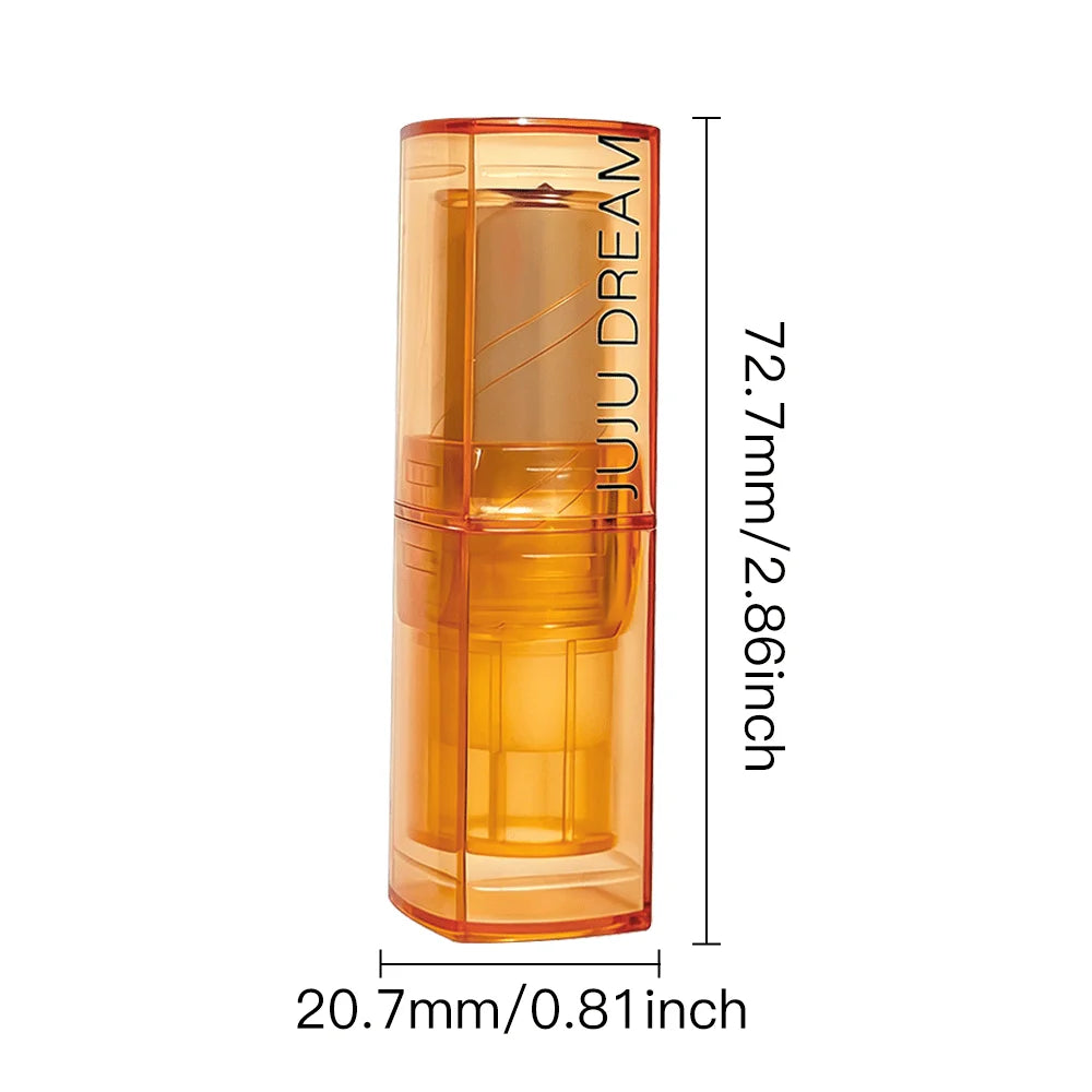 JUJU DREAM Amber Transparent Tube Matte Lipstick Retro Grape Purple Qme