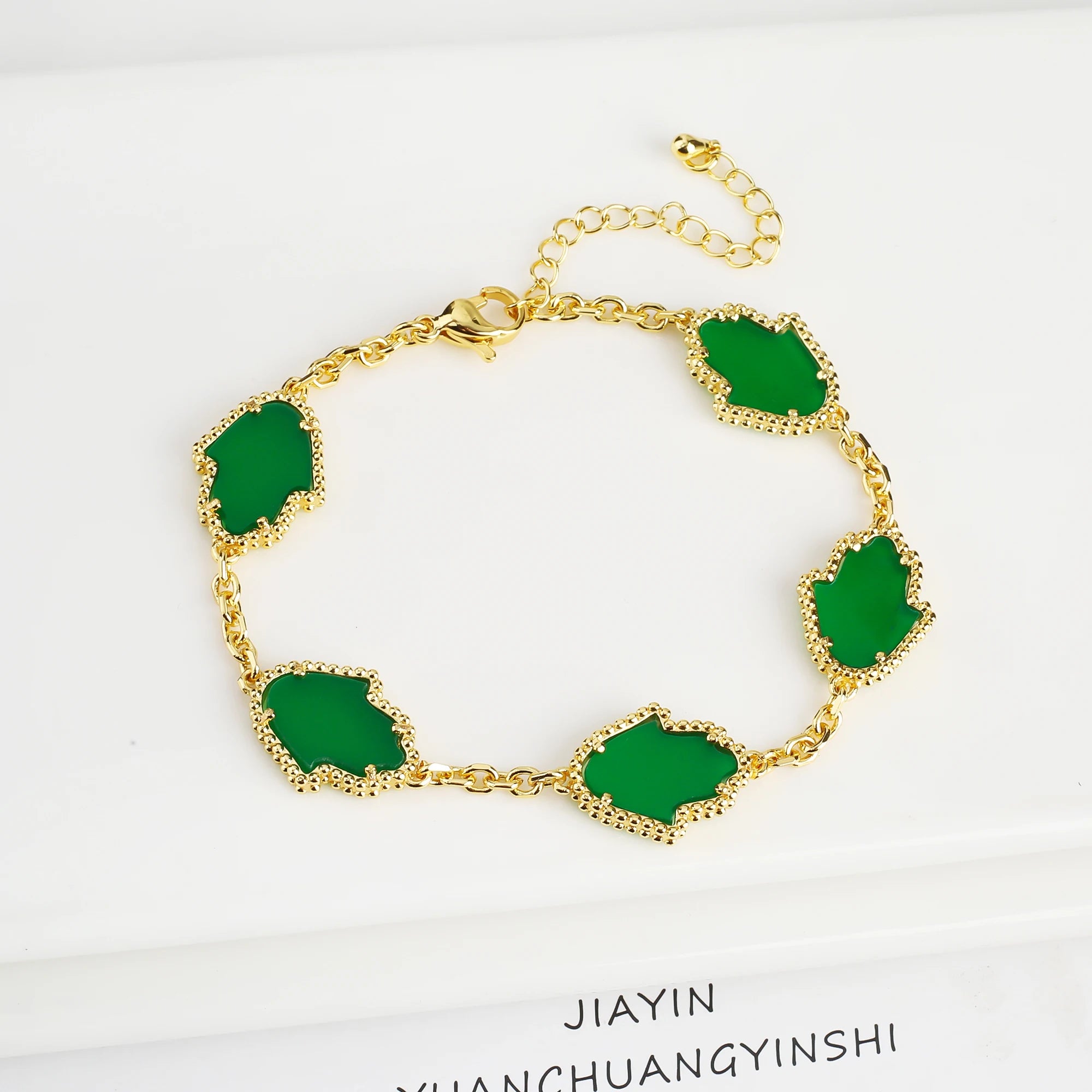 Hot Sale 4 Colors Adjustable Palm Charm Ladies Bracelet Punk Hip Hop Style Woman Party Jewelry Accessories Daily Wear Gift Qme Green