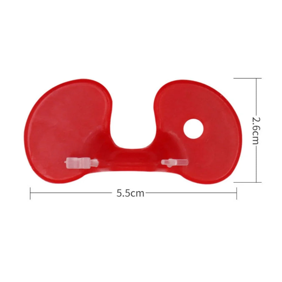 Red Chicken Glasses Plastic Peck-resistant Hair Glasses with Bolt Poultry Safety Protection Goggles Chicken Accessories Qme Small-With Hole 10pcs
