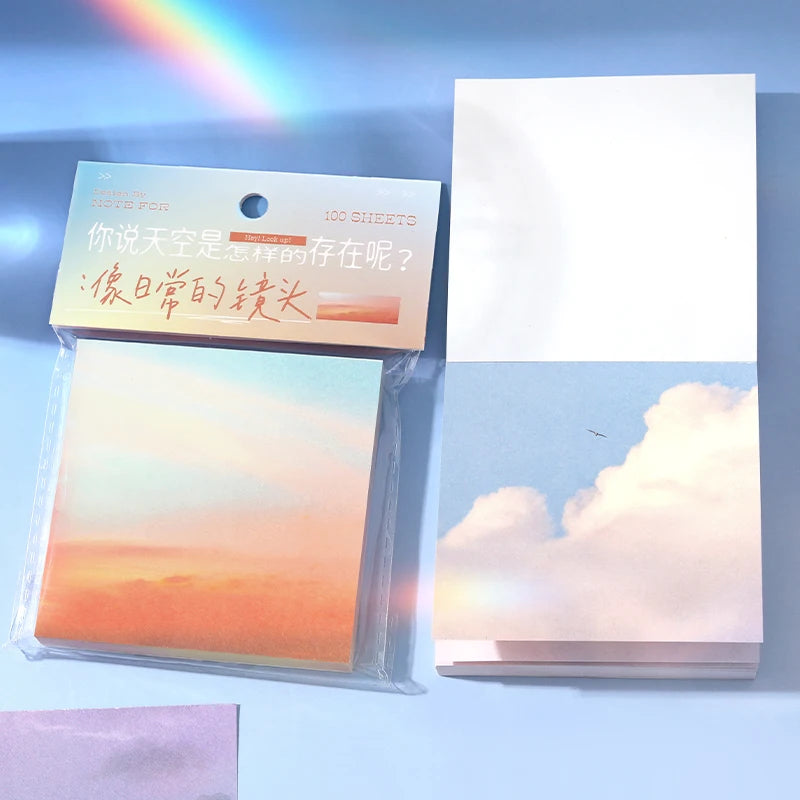 Ins Colorful Clouds To Do List 100/600 Sheets planner Student Long Style Note Paper Memo Pad Stationery School Supplies Qme
