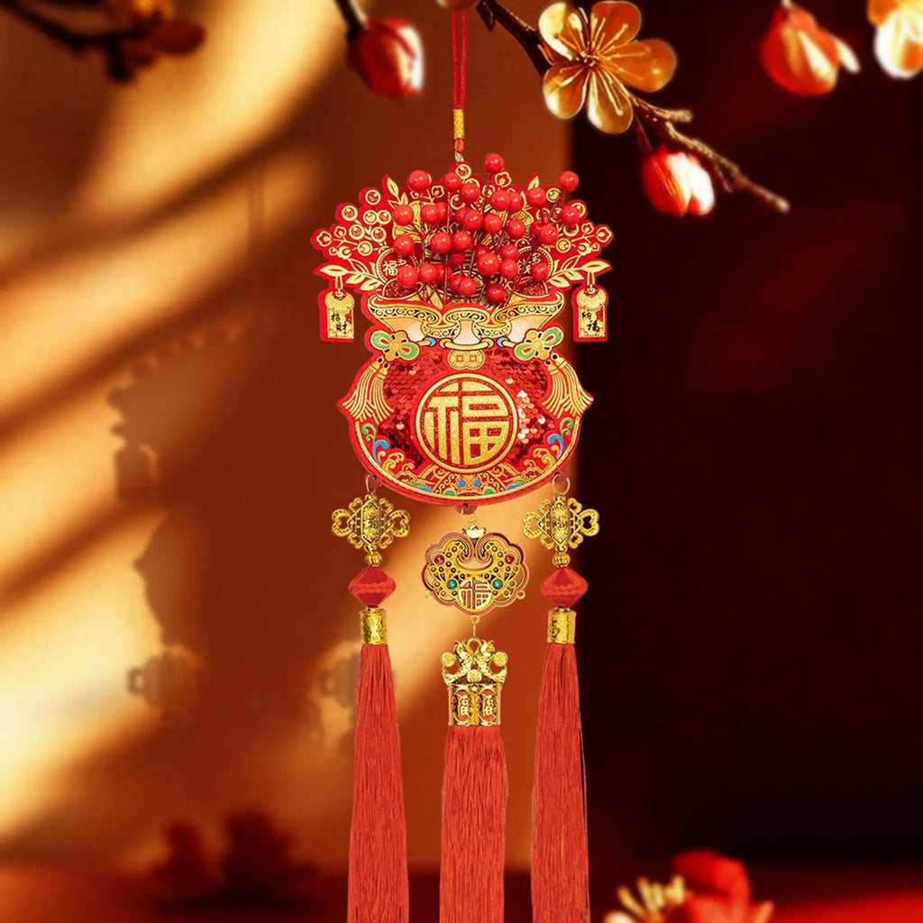 Chinese Decorations 2026 Pendant Tassels Decorative Festive Tree Qme