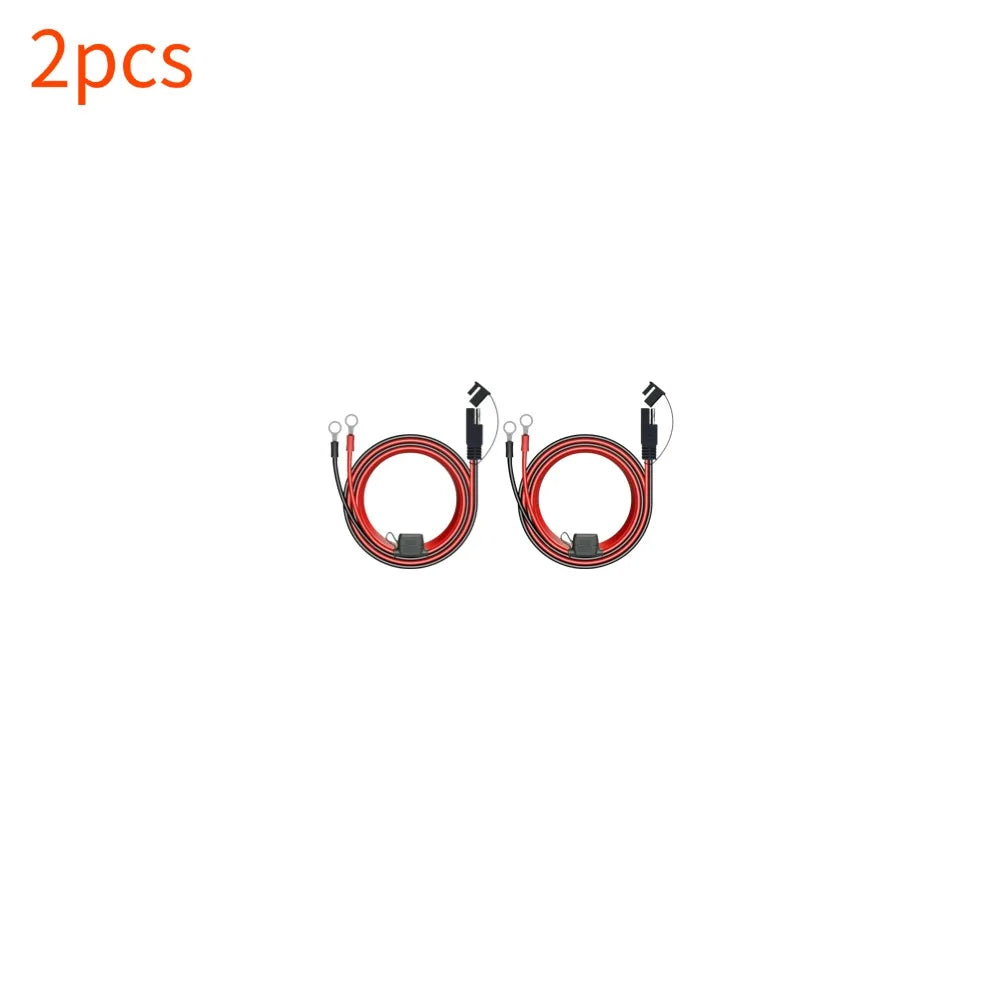 Charger Cable For Motorcycle Battery Terminal To SAE Quick Extension Cable With 10A Fuse O Connector Battery Charger Adapter Qme 2pcs