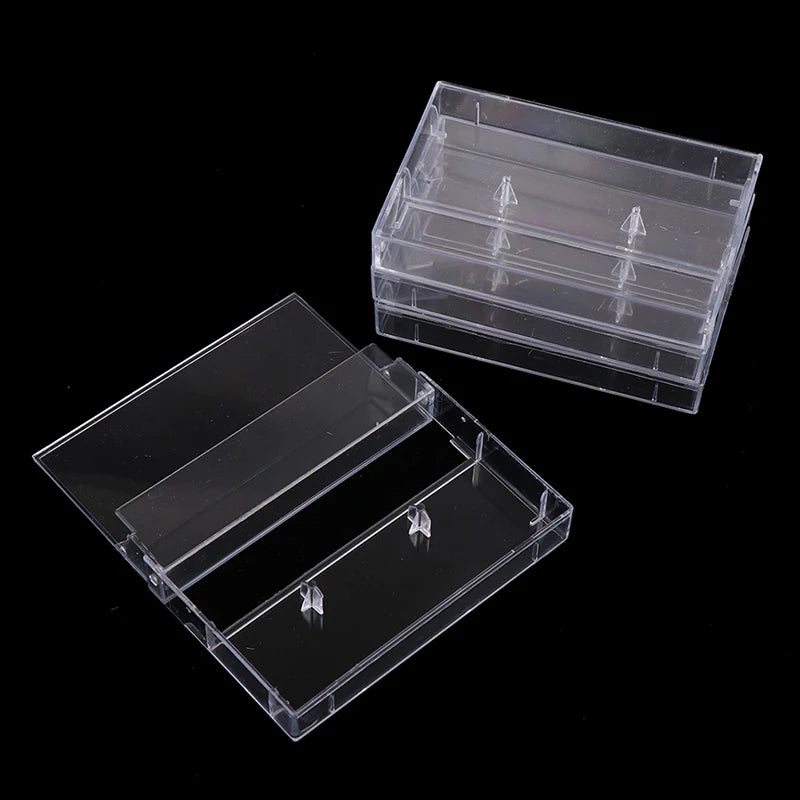 .10Pcs Recording Blank Cassette Case Audio Storage Box Transparent Dustproof Box. Qme