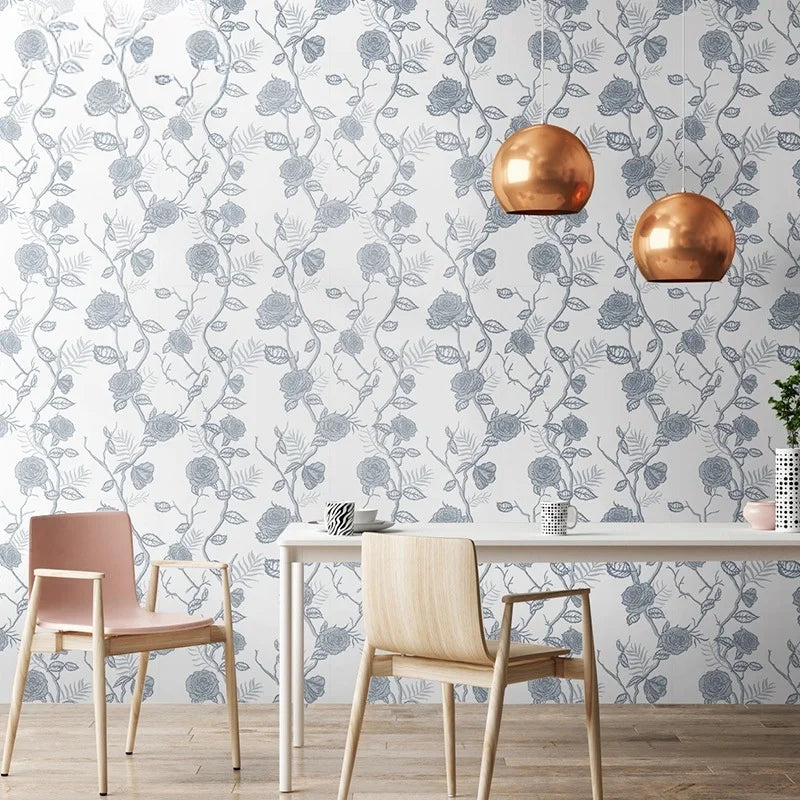 Green White Wallpaper Peel Stick Boho Contact Paper Cabinets Leaf Qme Manmei 3mx44cm