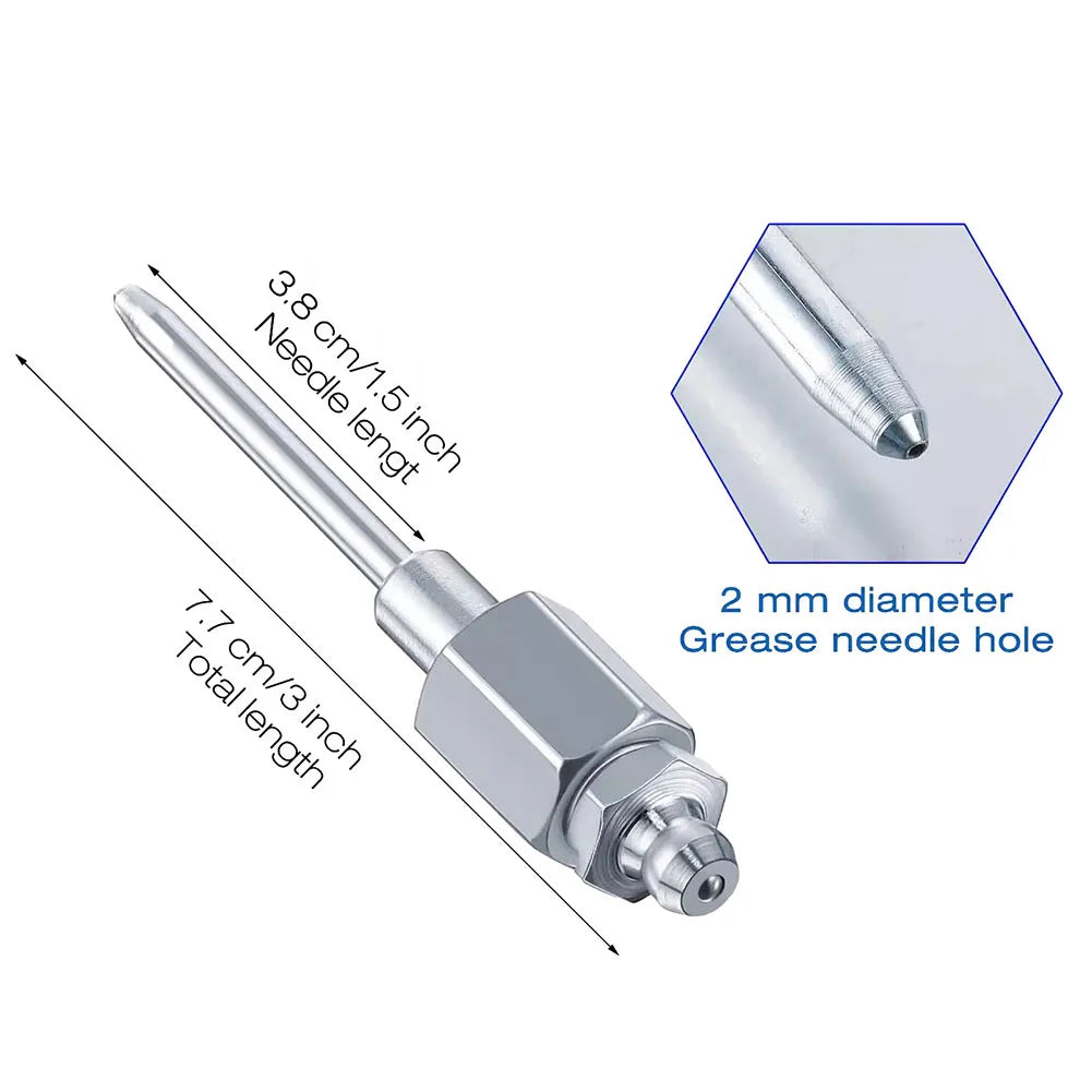 1 Pc Grease Injector Needle Fitting Holder Joints Bearings Grease Needle Adapter Fit For Metal Parts High Speed Steel Qme