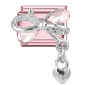 Wholeasle Shiny Round Zircon Bow Beautiful Stars Italian Charm Links Fit 9mm Stainless Steel Bracelet Women Jewelry DIY Making Qme Style 34