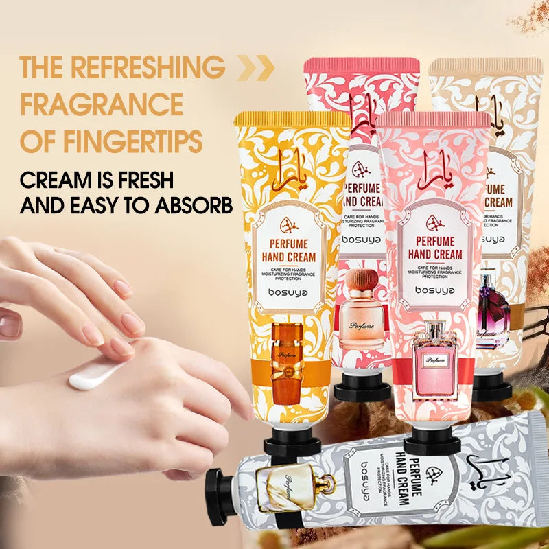 Perfume Fragrance Hand Cream Sets Moisturizing Non-sticky Nourishing Qme