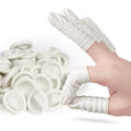 White Latex Powder Free Disposable Finger Cots Anti-Slip for Nail Art Tattoo Beauty Use Qme 500g