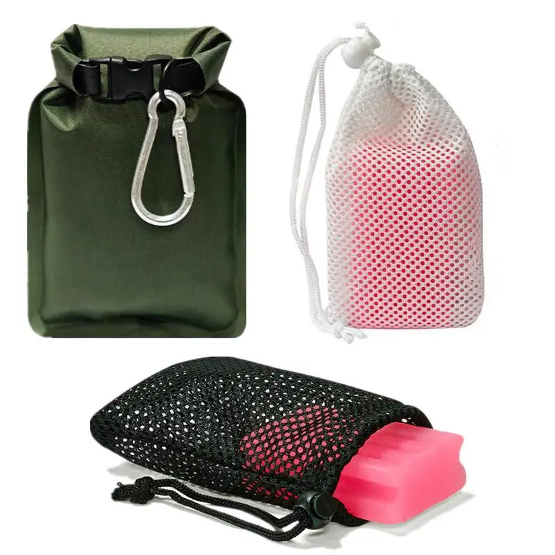Quick Dry Soap Bag Standard Fold Up Toiletry Case Portable Bar Qme