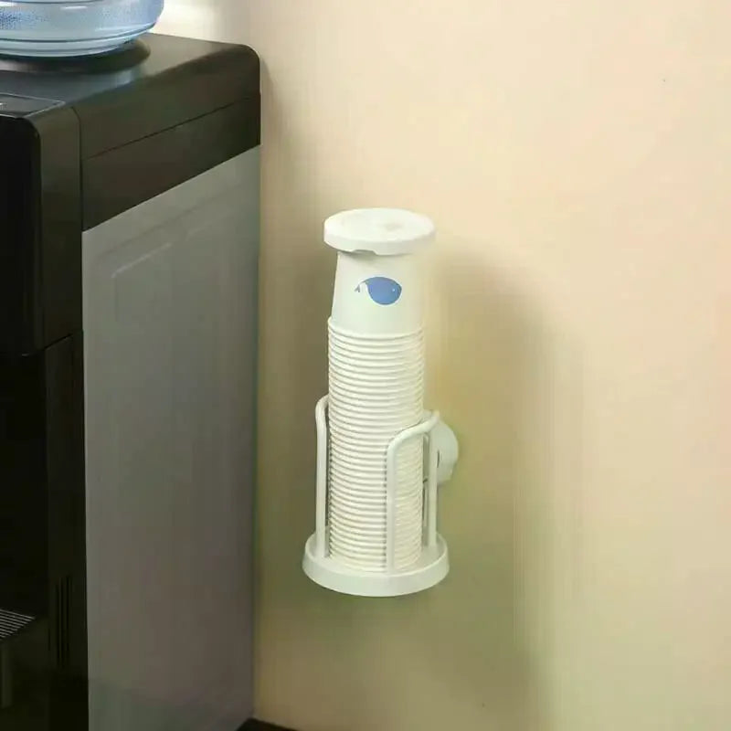 Household Disposable Paper Cup Holder Suction Wall Mount Desktop Qme