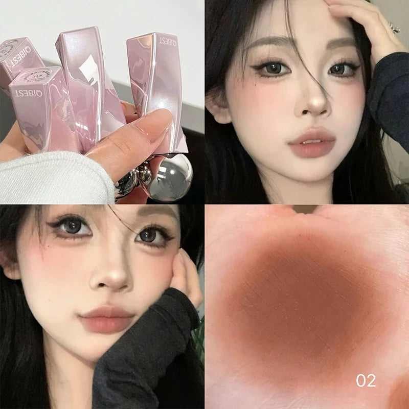 QIBEST Matte Liquid Lipstick Waterproof and Sweatproof,Does Not Fade Or Remove Makeup,Velvet Lip Mud Lasting Lipgloss Blusher Qme 02