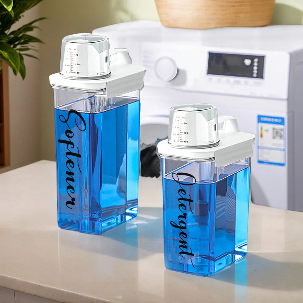 Laundry Detergent Dispenser for Laundry Room Orgnization and Storage 1100/1800/2300ml Laundry Powder Softener Container Qme