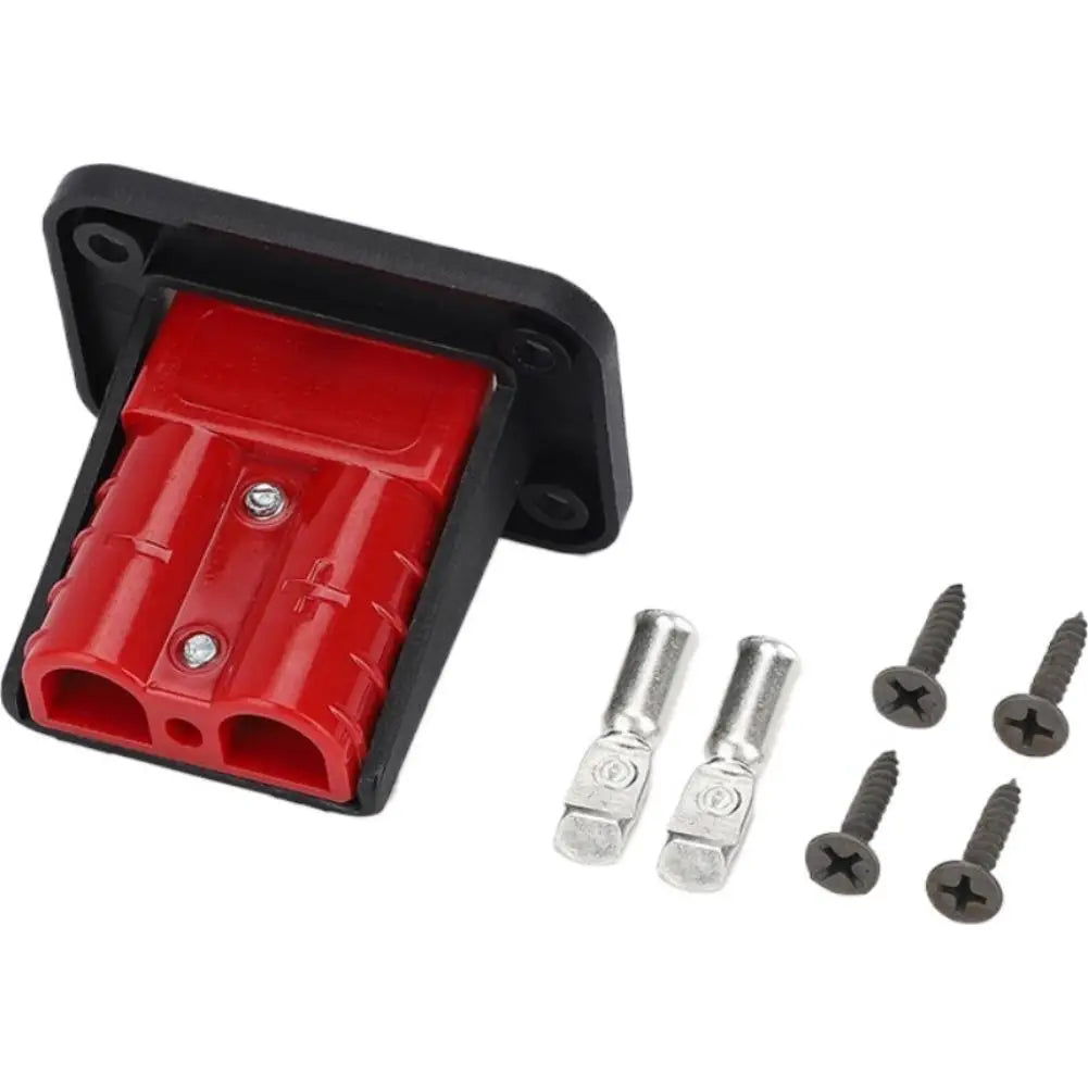 50 Amp Charging Battery Connector Flush Mount Anderson Plug Kit Mounting Bracket Panel Cover Accessories for Caravan Camper Boat Qme B