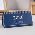 2026 Mini Desk Calendar Desktop Notepad Ornament Cute Simple Calendar,Christmas New Year Gift, Daily Planner Table Calendar Qme Blue Long Style