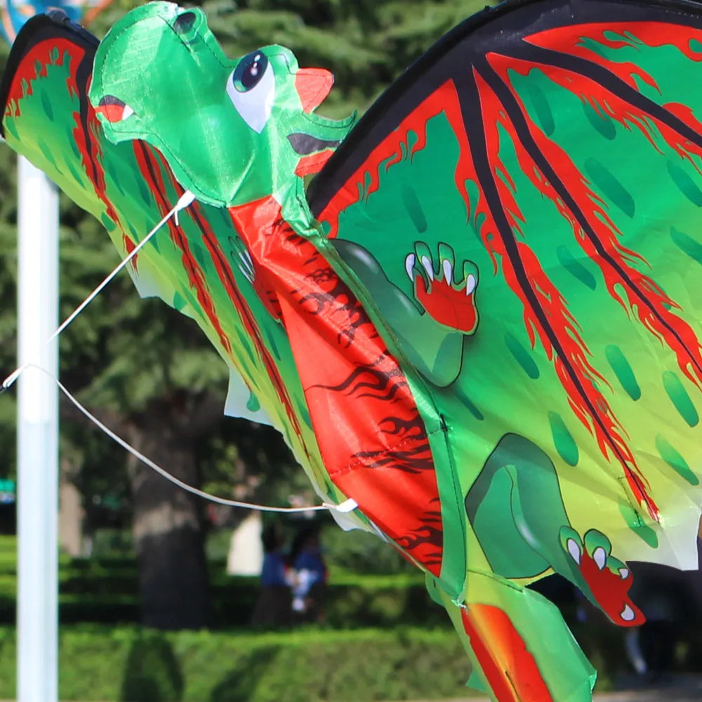 3D D-ragon K-ite Kids Toy Outdoor Flying Activity Game Children With Tail Unique Flying Dinosaur Kite Animal Kites Qme