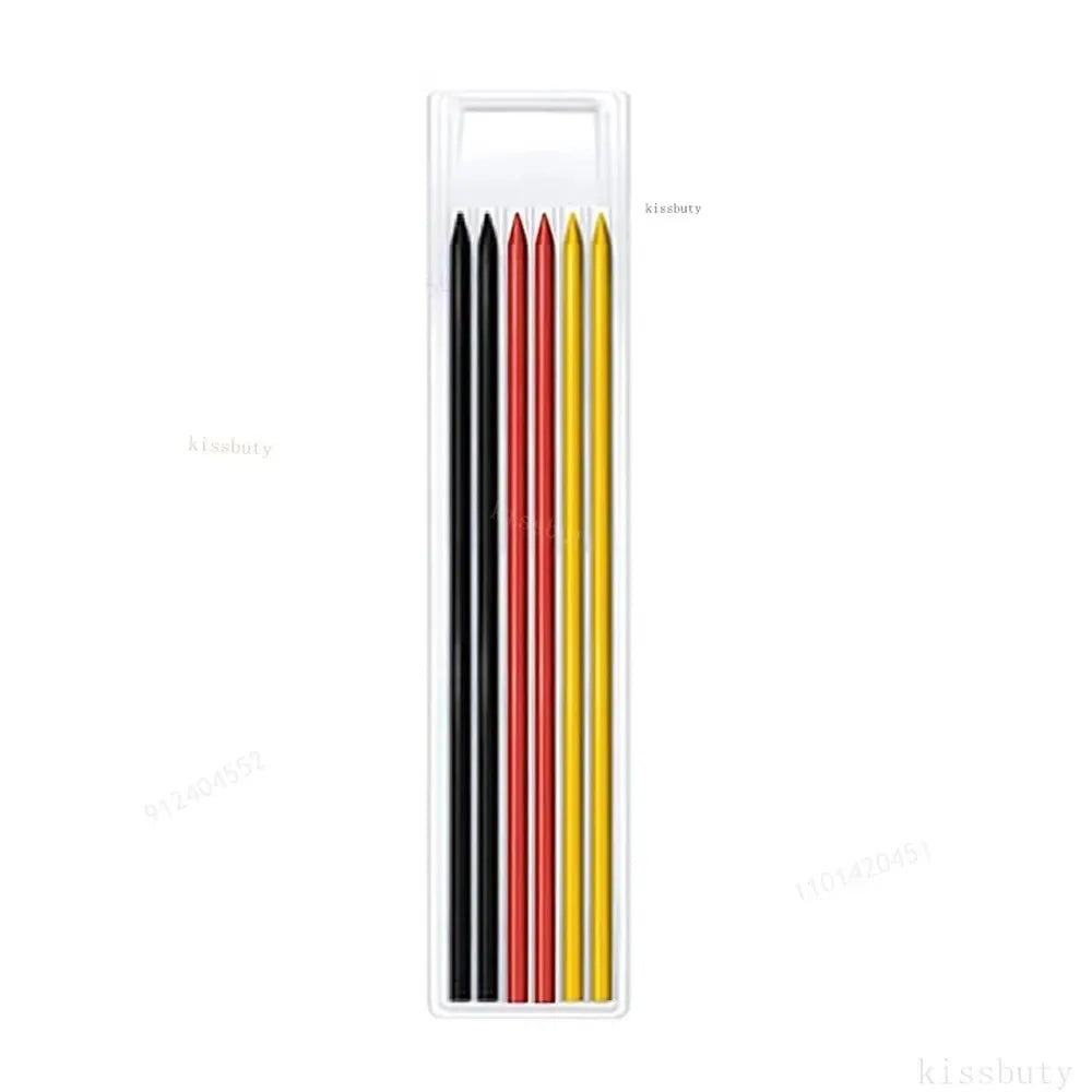 Carpenter Mechanical Pencil 2.8mm with Sharpener & Refills,for Woodworking Construction Long Head Carpenter Pencil Stationery Qme mix refills