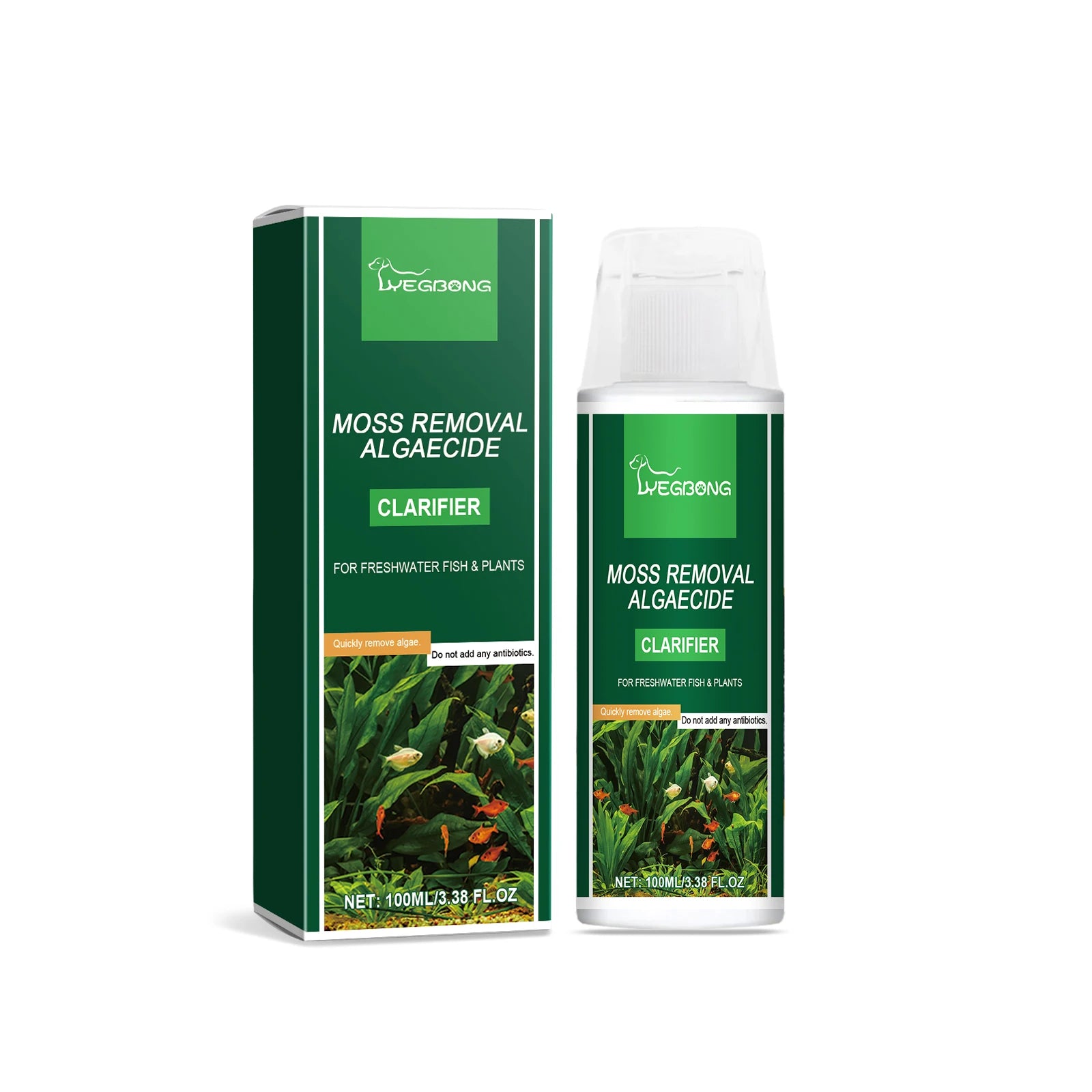 Moss Removal Algaecide Quickly Improve Water Effectively Inhibit Algae Growth Keep Water Clean Algae Removal Clarification Agent Qme 100ml Boxed