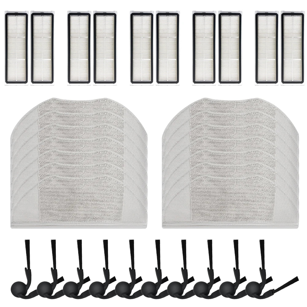 Side Brush HEPA Filter Mop Cloth Kit For Xiaomi Robot Vacuum S40 OV81 Replacement Parts For Effective Dust Qme