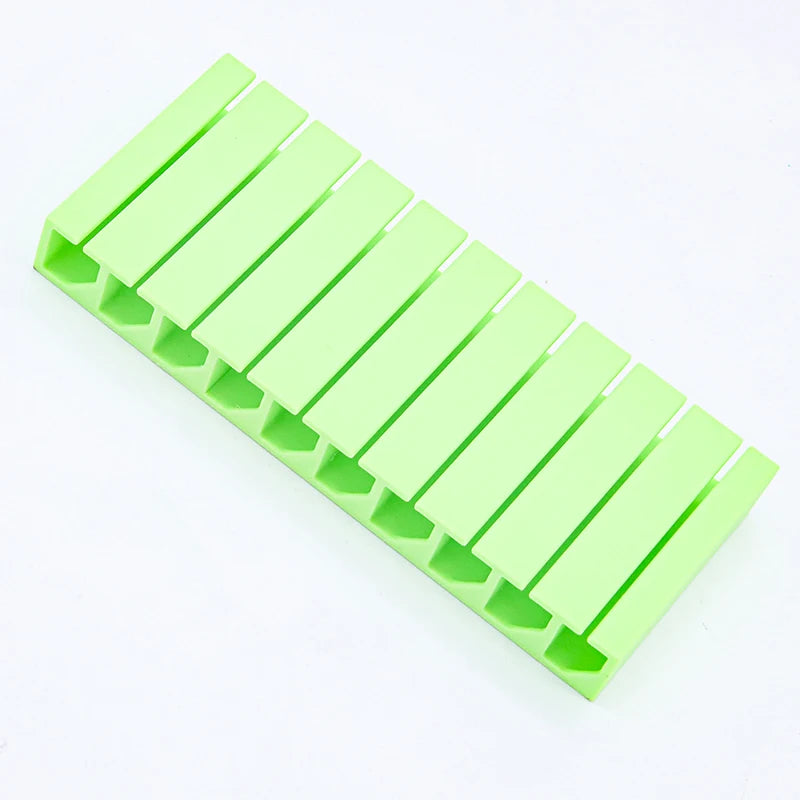 10 Grids Nail Art Sticker Organizer Storage Box Transfer Paper Qme Light green